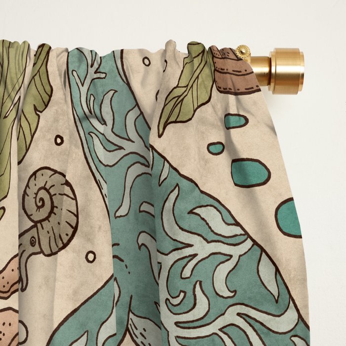 Paradise Panthalassa | Natural History Fantasy Art Window Curtain Gallery Image 2