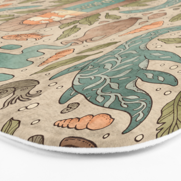Paradise Panthalassa | Natural History Fantasy Art Bath Mat Gallery Image 3