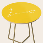Pisces Zodiac Star Constellation Line Art Bright Yellow Side Table Gallery Image 2