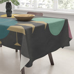 Mid Century Modern Atomic in Grey Tablecloth Gallery Image 3