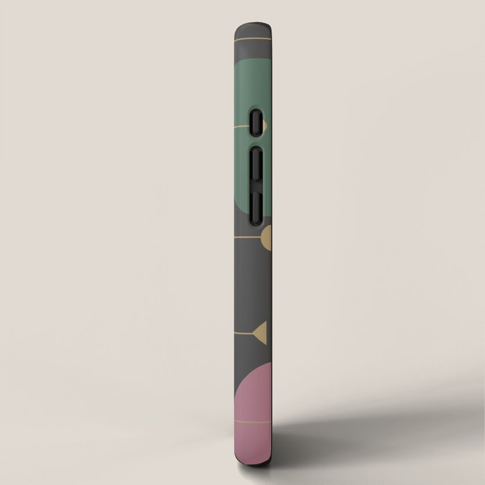 Mid Century Modern Atomic in Grey iPhone Case Gallery Image 2