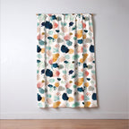 WILD WHIMS Abstract Watercolor Brush Strokes Window Curtain Gallery Image 3