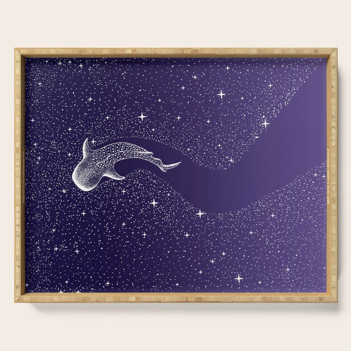 Star Eater - space from Dark Blue to Purple Serving Tray Gallery Image 1