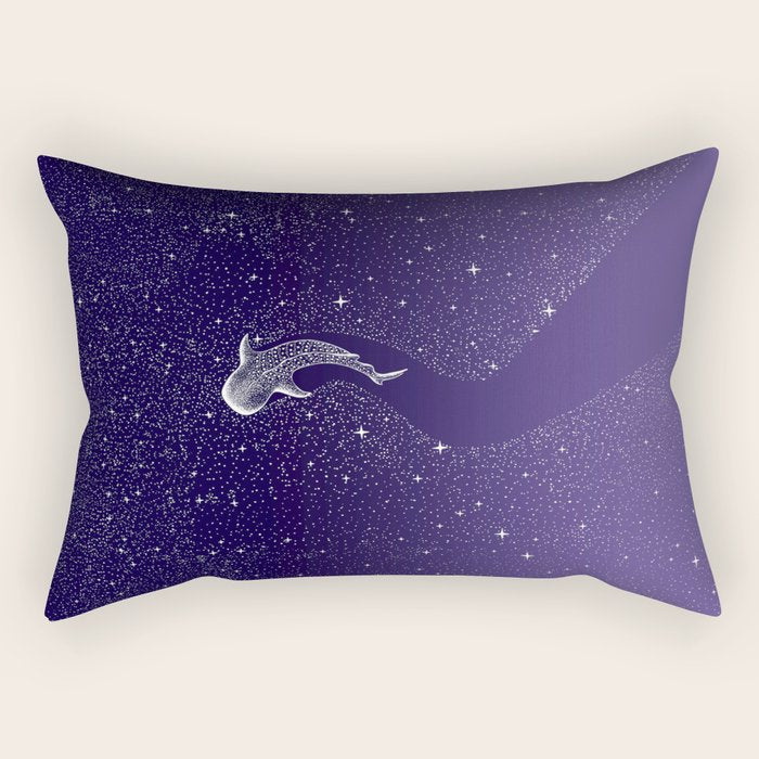Star Eater - space from Dark Blue to Purple Rectangular Pillow Gallery Image 1
