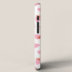 Sweet Strawberries - pink and red on white iPhone Case Gallery Image 2