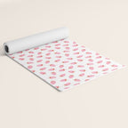 Sweet Strawberries - pink and red on white Yoga Mat Gallery Image 2