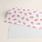 Sweet Strawberries - pink and red on white Wrapping Paper Gallery Image 2