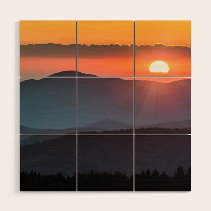 Smoky Mountain National Park Sunset - 19/365 Wood Wall Art Gallery Image 1