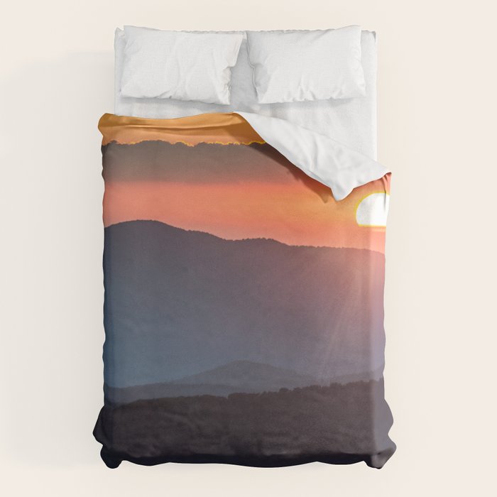 Smoky Mountain National Park Sunset - 19/365 Duvet Cover Gallery Image 1