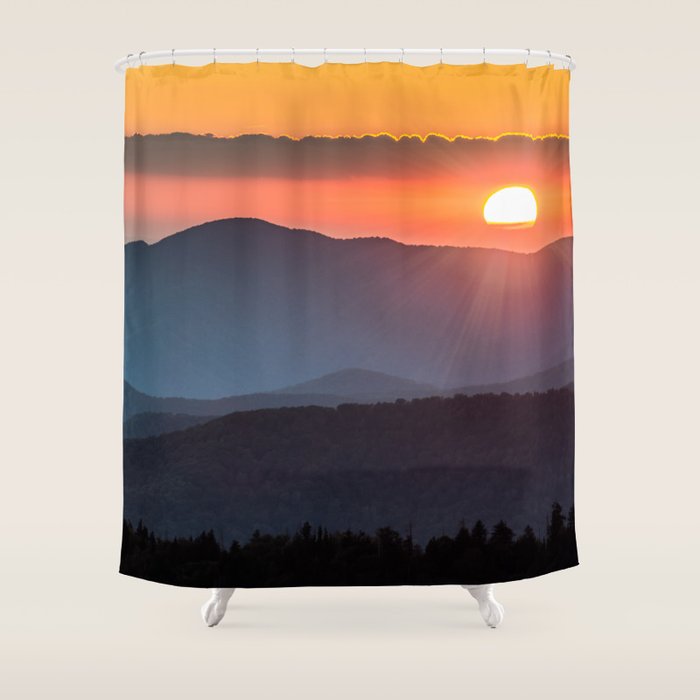 Smoky Mountain National Park Sunset - 19/365 Shower Curtain Gallery Image 1