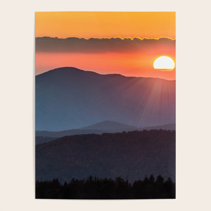 Smoky Mountain National Park Sunset - 19/365 Poster Gallery Image 1