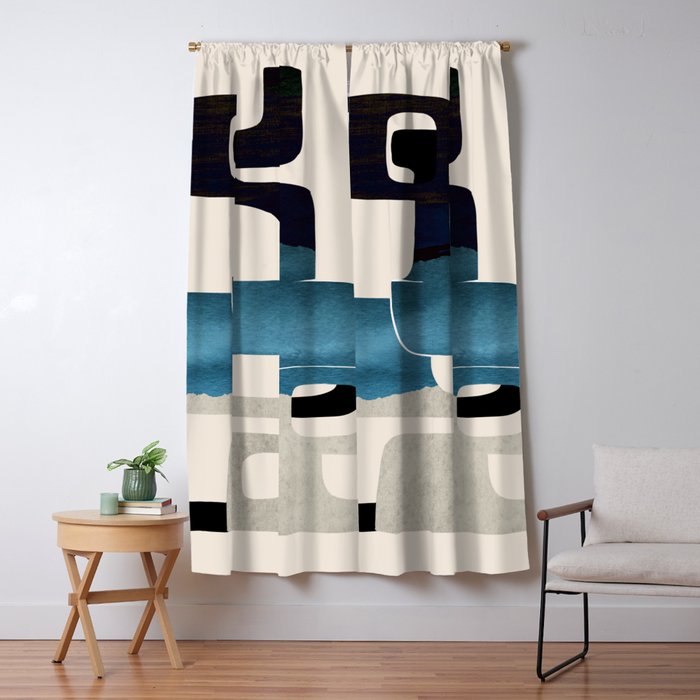 Modern Abstract Shapes 102 Window Curtain Gallery Image 5