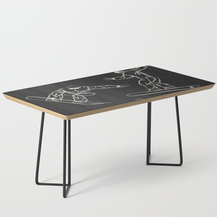 Minimal Snowboarders Line Art 1 Coffee Table Gallery Image 1