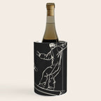 Minimal Snowboarders Line Art 1 Wine Chiller Gallery Image 3