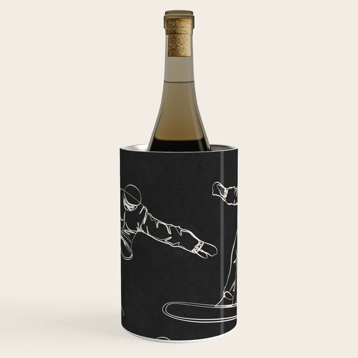 Minimal Snowboarders Line Art 1 Wine Chiller Gallery Image 1