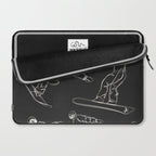 Minimal Snowboarders Line Art 1 Laptop Sleeve Gallery Image 2