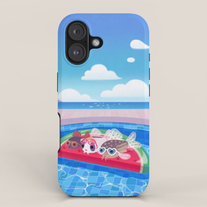 Cory cats in the swimming pool iPhone Case Gallery Image 1