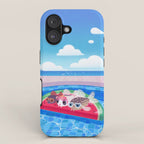 Cory cats in the swimming pool iPhone Case Gallery Image 1