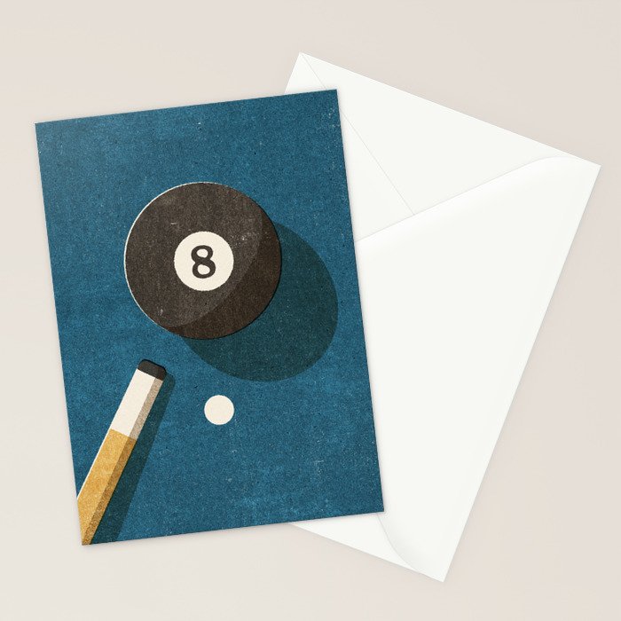 BILLIARDS / Ball 8 Stationery Card Gallery Image 2