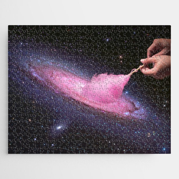 Cosmic Cotton Candy - Pink Stardust Jigsaw Puzzle Gallery Image 1