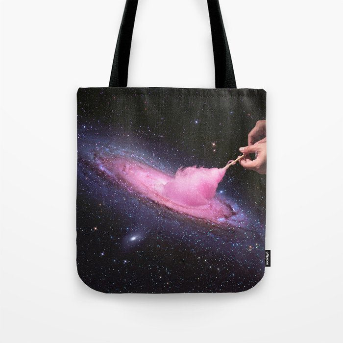 Cosmic Cotton Candy - Pink Stardust Tote Bag Gallery Image 1