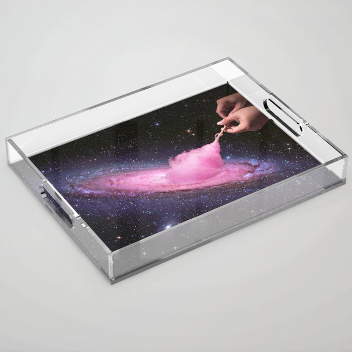 Cosmic Cotton Candy - Pink Stardust Acrylic Tray Gallery Image 1