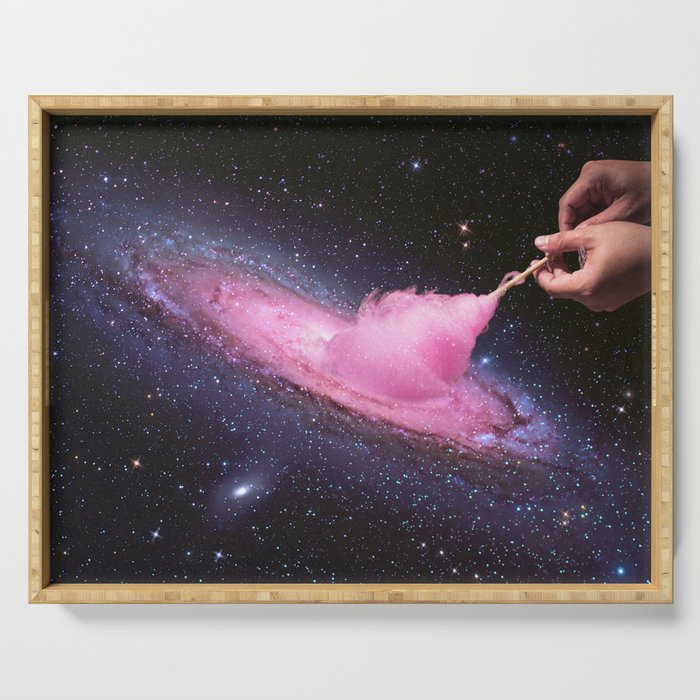 Cosmic Cotton Candy - Pink Stardust Serving Tray Gallery Image 1