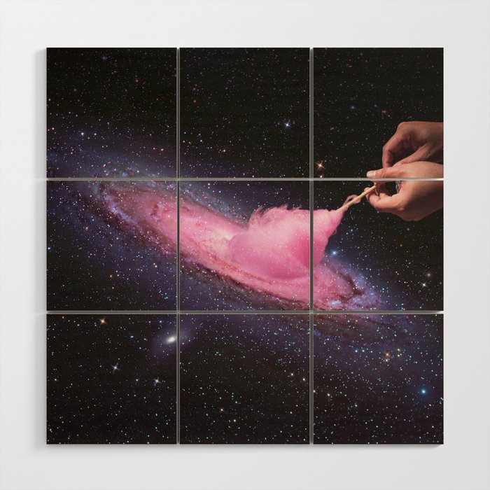 Cosmic Cotton Candy - Pink Stardust Wood Wall Art Gallery Image 1