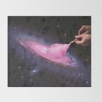 Cosmic Cotton Candy - Pink Stardust Throw Blanket Gallery Image 2