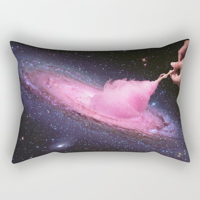 Cosmic Cotton Candy - Pink Stardust Rectangular Pillow Gallery Image 2