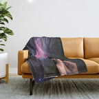 Cosmic Cotton Candy - Pink Stardust Throw Blanket Gallery Image 1