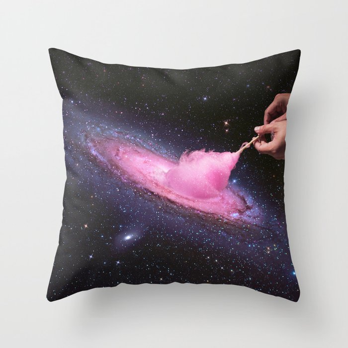 Cosmic Cotton Candy - Pink Stardust Throw Pillow Gallery Image 6