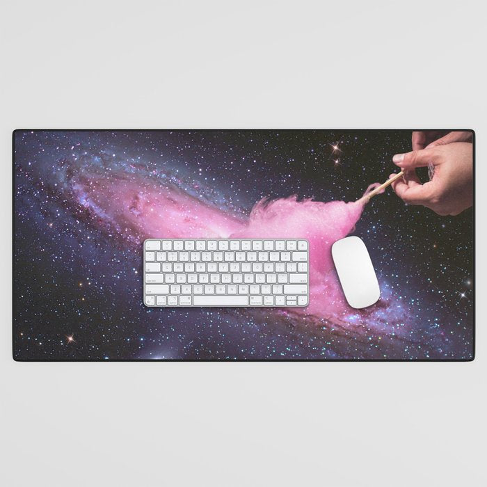 Cosmic Cotton Candy - Pink Stardust Desk Mat Gallery Image 1