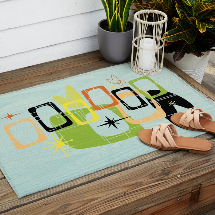 Mid Century Modern Babe Outdoor Rug Gallery Image 2