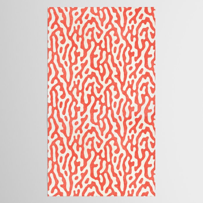 Living Coral Organic Pattern 2 Tablecloth Gallery Image 2