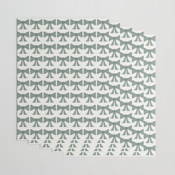 Vintage Bows II Green Wrapping Paper Gallery Image 3