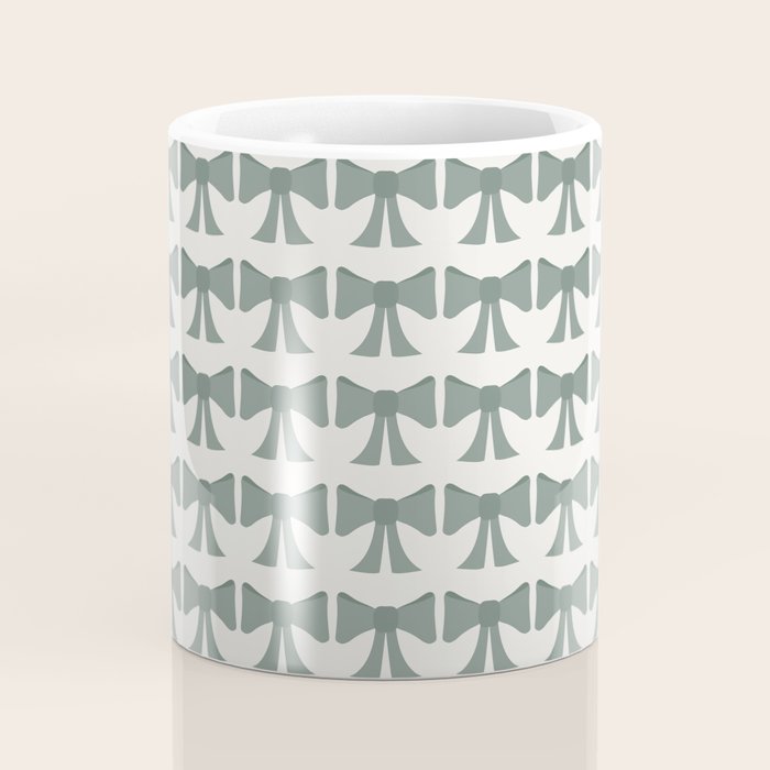 Vintage Bows II Green Coffee Mug Gallery Image 4