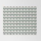 Vintage Bows II Green Throw Blanket Gallery Image 2