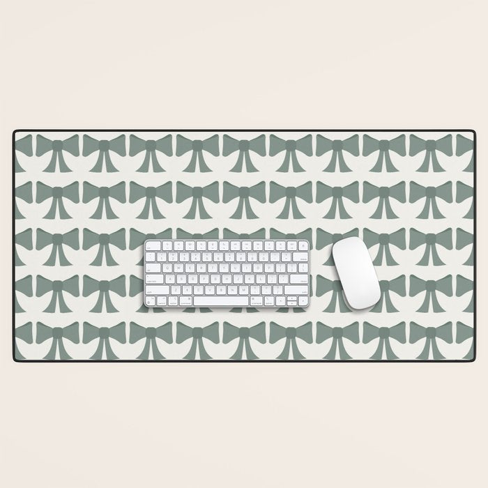 Vintage Bows II Green Desk Mat Gallery Image 1
