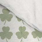 Clovers XXV Natural Green Botanical Pattern Comforter Gallery Image 4
