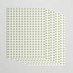 Clovers XXV Natural Green Botanical Pattern Wrapping Paper Gallery Image 3