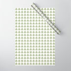 Clovers XXV Natural Green Botanical Pattern Wrapping Paper Gallery Image 1