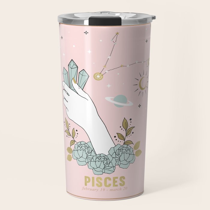 Pisces Zodiac sign Travel Mug Gallery Image 1