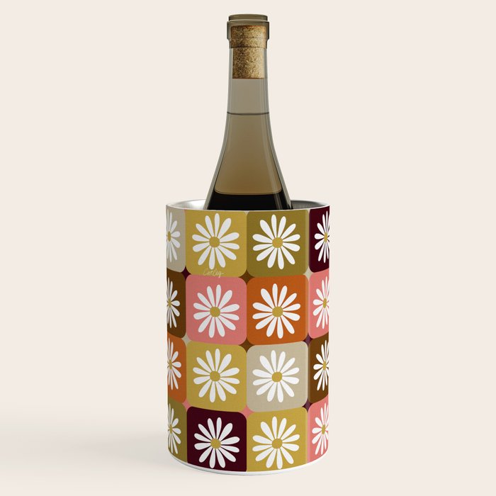 Checkered Daisies - 70s Citrus Wine Chiller Gallery Image 1