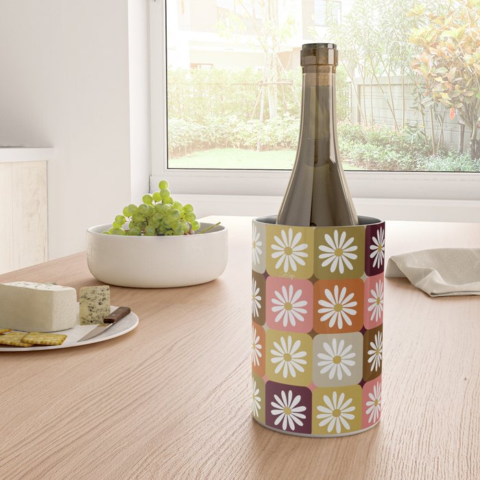Checkered Daisies - 70s Citrus Wine Chiller Gallery Image 4