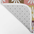 Checkered Daisies - 70s Citrus Bath Mat Gallery Image 2