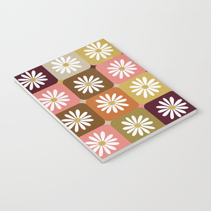 Checkered Daisies - 70s Citrus Notebook Gallery Image 3