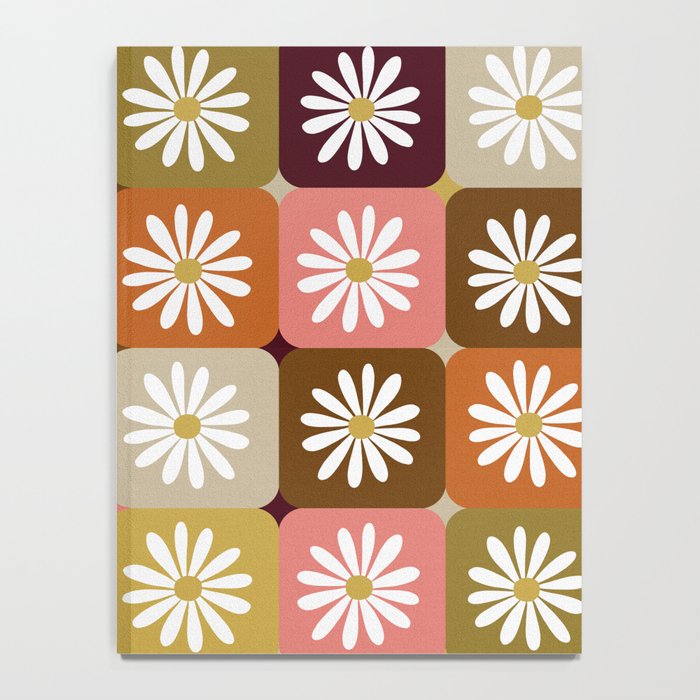 Checkered Daisies - 70s Citrus Notebook Gallery Image 4