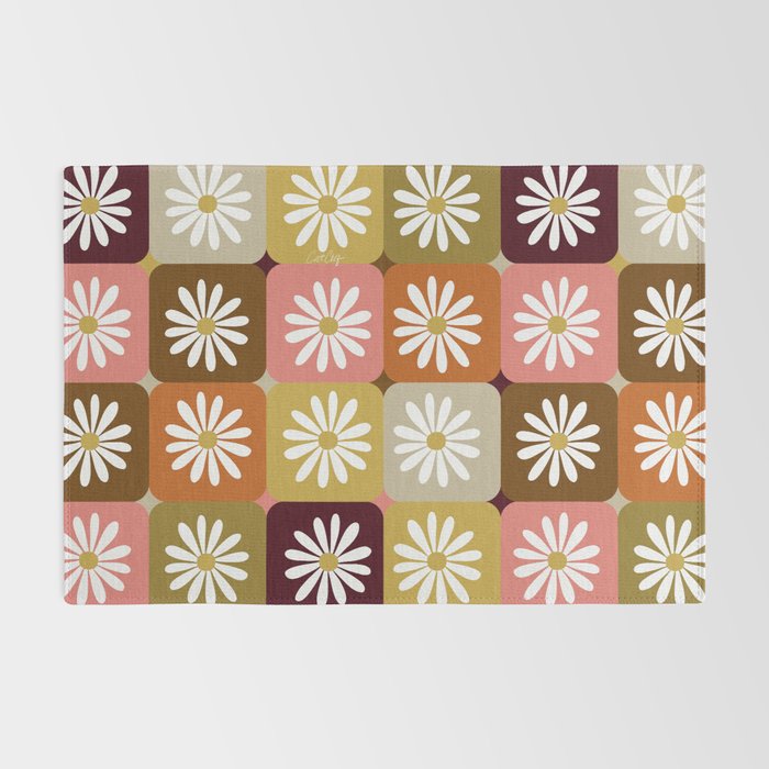 Checkered Daisies - 70s Citrus Rug Gallery Image 2