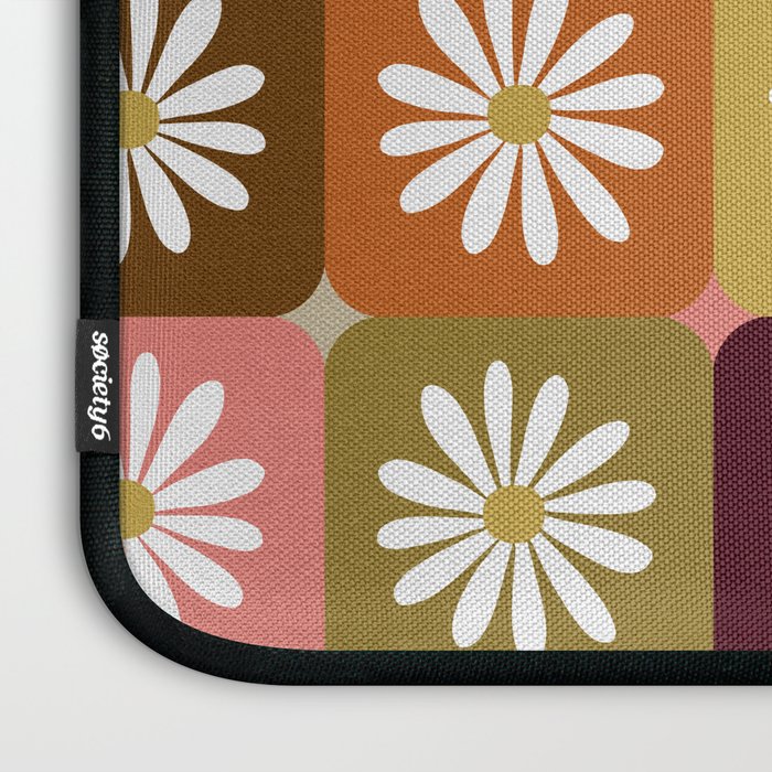 Checkered Daisies - 70s Citrus Laptop Sleeve Gallery Image 3